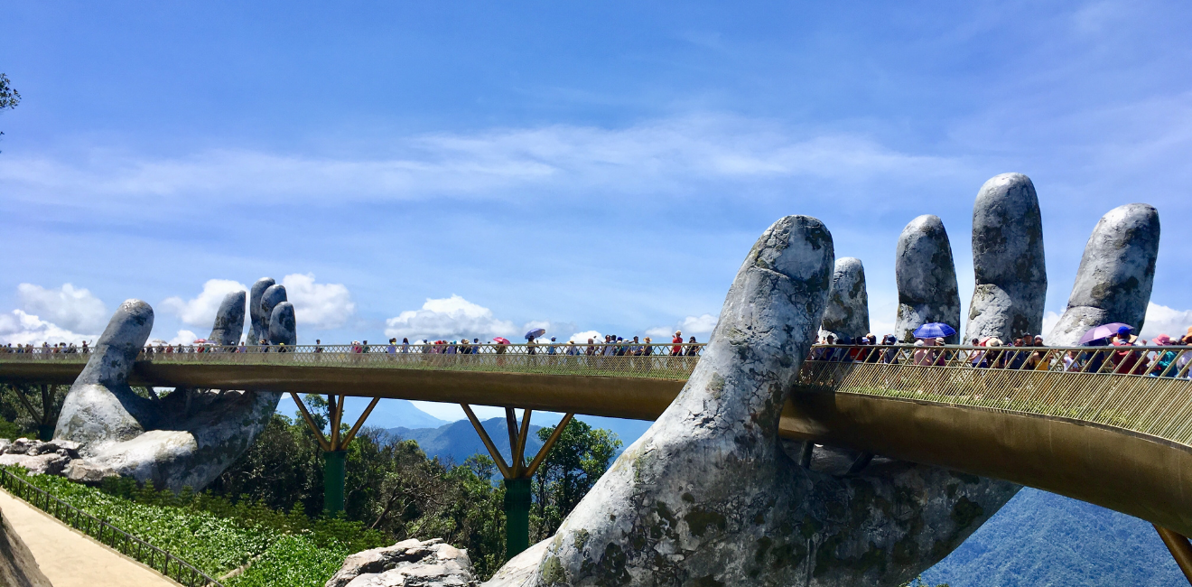 Explore Danang Golden Hands Bridge Vietnam Arudra Odysseys